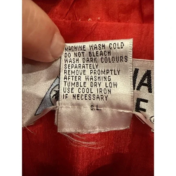 VTG 90's Casual Isle Red Stripe Beach Windbreaker Nautical Seashell Jacket XL - Picture 11 of 15